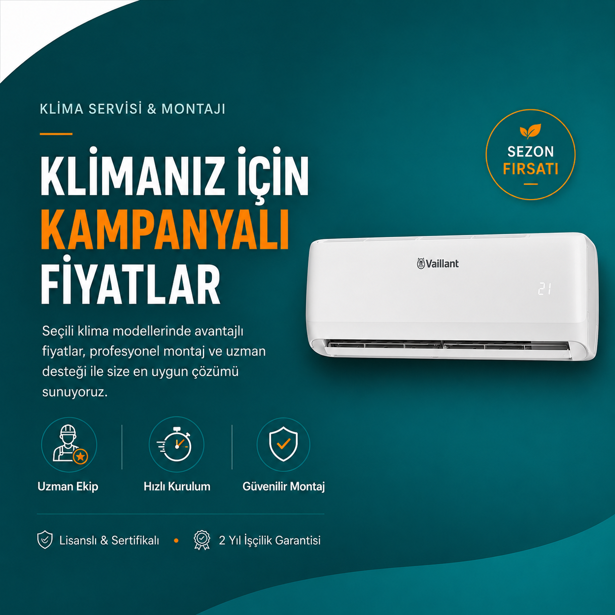 Klima Servisi & Montajı — Kampanyalı Fiyatlar